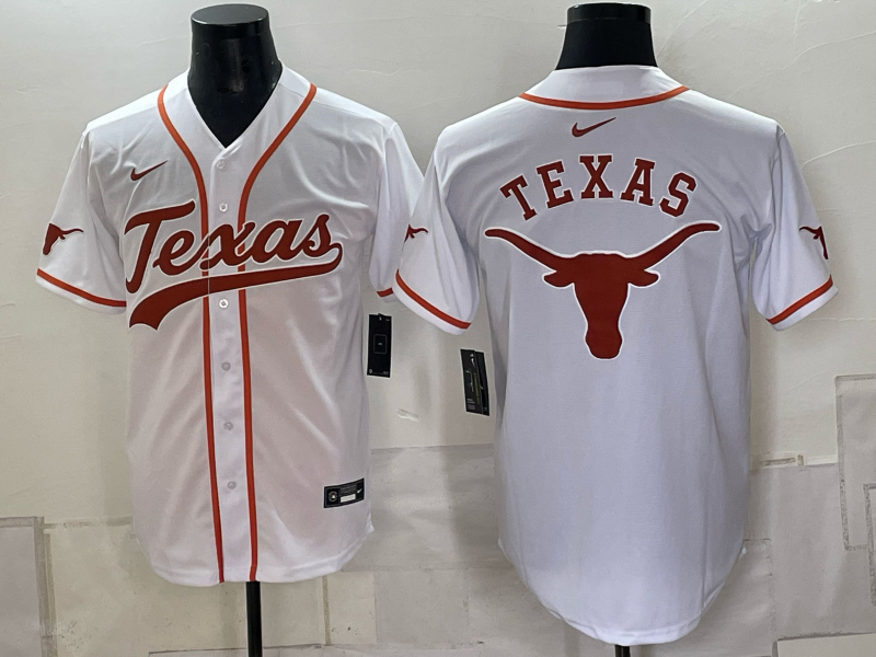 Men 2026 Texas Longhorns blank white Nike NCAA Jersey 0924001->boston red sox->MLB Jersey